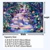Amonercvita Blacklight Forest Tapestry Neon Tree Waterfall Tapestries UV Reactive Galaxy Space Tapestries Colorful Floral Plants Tapestry Wall