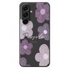 For Samsung Galaxy A17 5G Case Purple Flower Pattern Printing Straight Edge TPU Phone Back Cover
