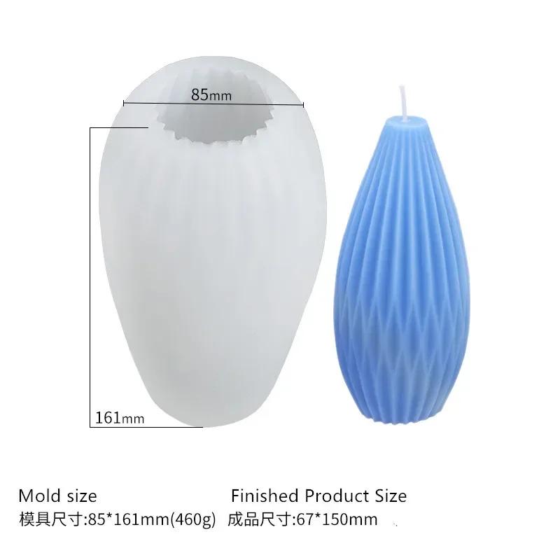 Geometric shape candle silicone mold stripe cylinder candle silicone mould home decoration knot candle soap Acrylic PC mold