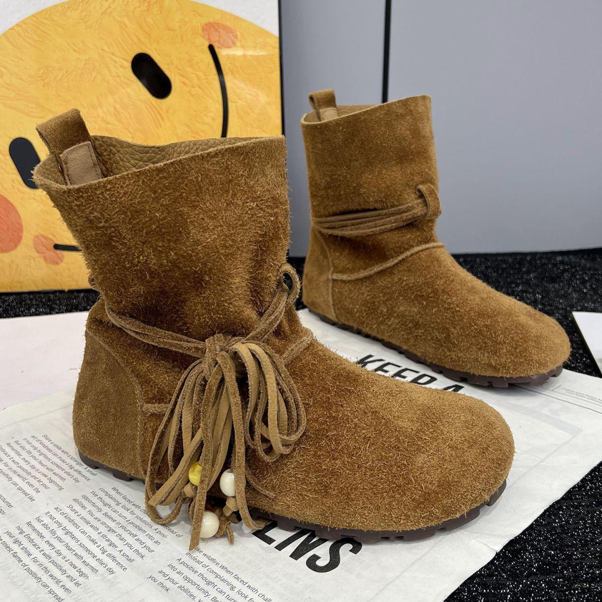 

Women s warm and not tired feet thick soles heightening soft elastic comfortable shock-absorbing non-slip casual sports Martin boots 35