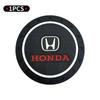 1/2Pcs Car Coasters Water Cup Slots Non-Slip Mat For Honda CITY CIVIC Mugen MB4 Pilot Type R Type S Si Insight Auto Accessories