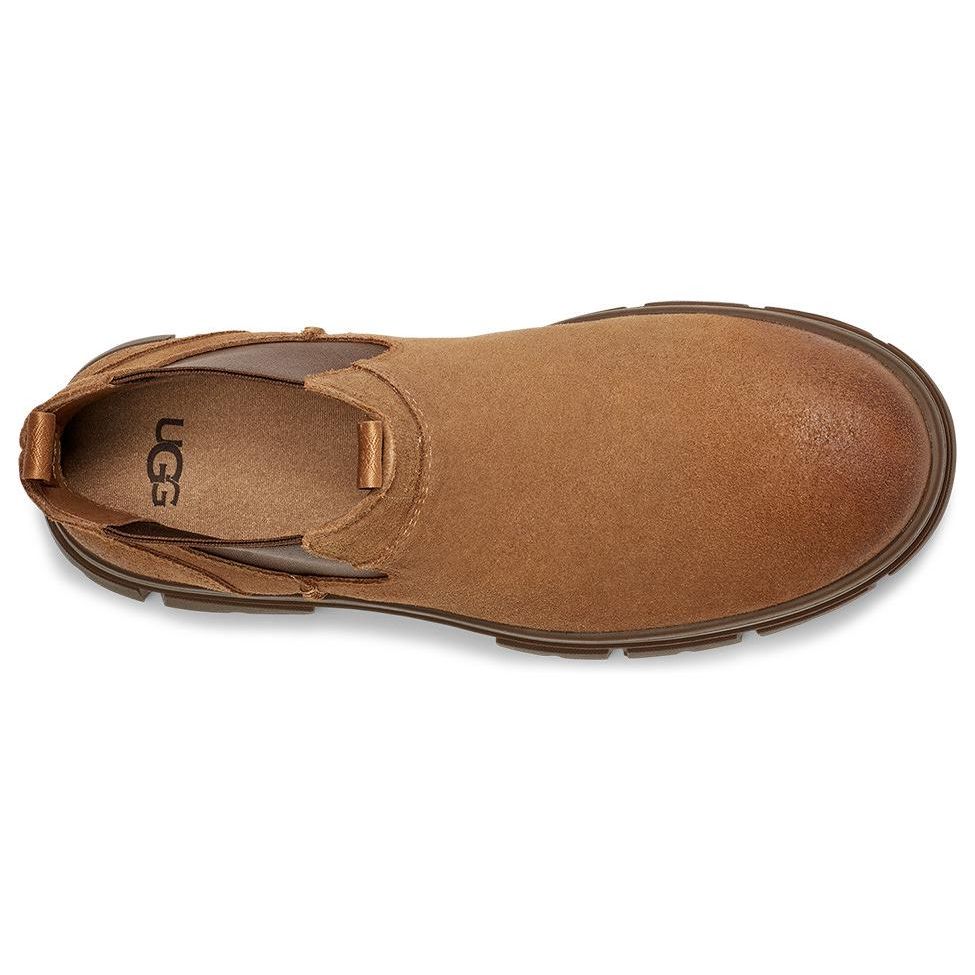 UGG Comfortable Simple Round Toe Slip-On Short Chelsea Boots Men boots Brown 1135313-CTSD