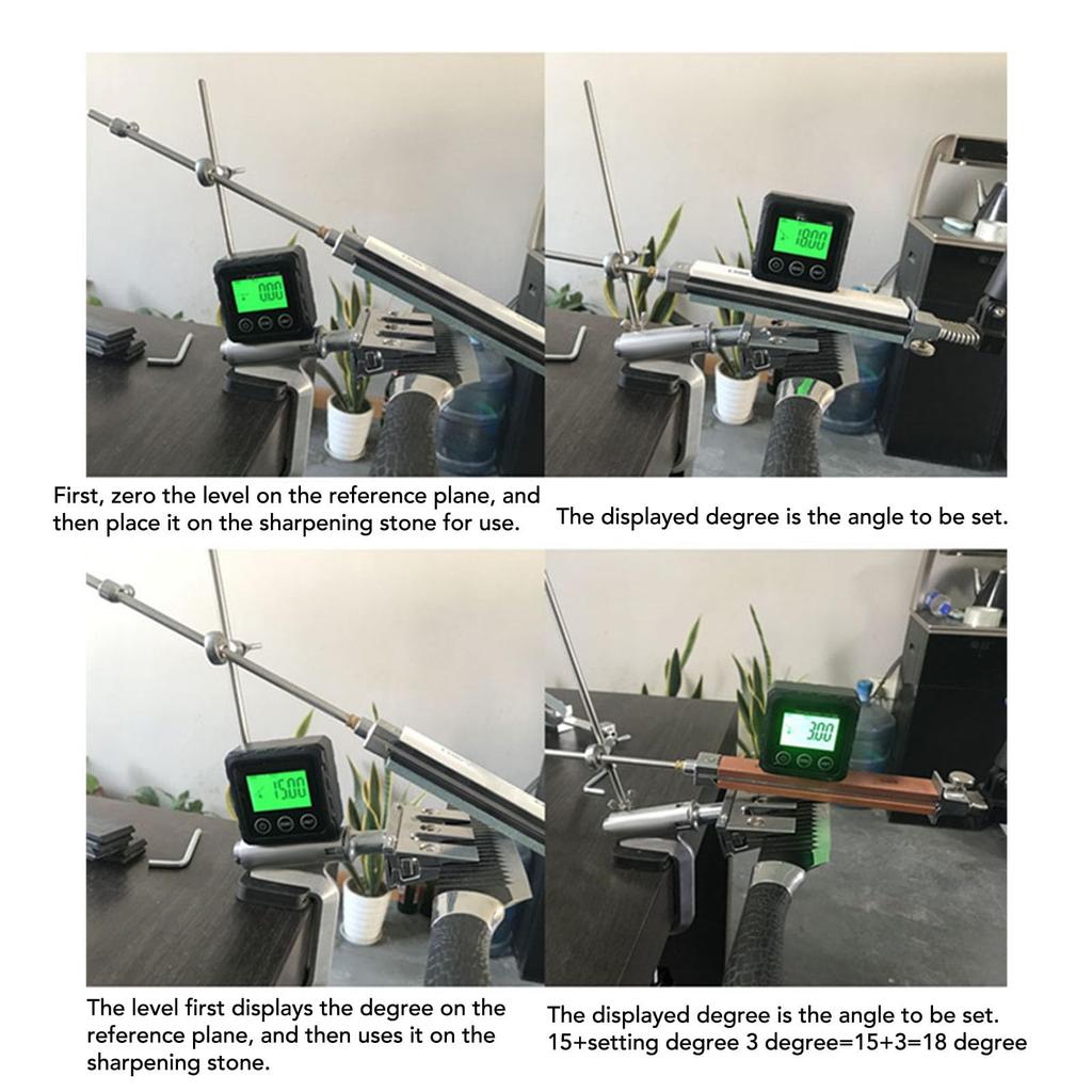 Professional Knife Sharpener Rotating Flip Design Fixed Angle Knife Adjustable Knife Sharpening Kit with 10 Wet Stones for Fine Grinding and Cleaning