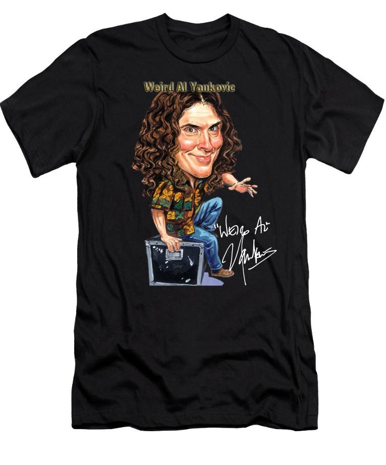 Vtg Weird Al Yankovic Lustiges Baumwoll-Schwarz Vollgröße Herren Damen T-Shirt BL074