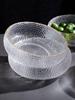Japanese Style Gold Rim Hammered Glass Salad Bowl