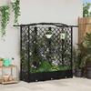 Raised Garden Bed with Trellis and Hanging Roof Black 163 X 40 X 126 Cm PP