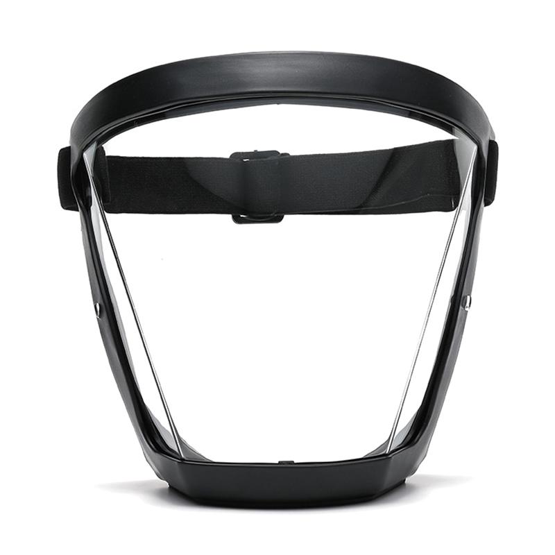 

Рабочая защитная маска Прозрачная защитная маска для лица Защитная противотуманная противопылевая домашняя кухонная утварь Полнолицевая маска чёрный