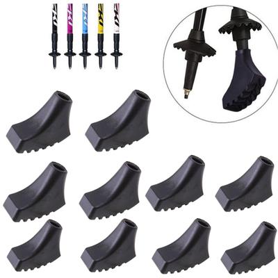 5pz/10pz/20pz Protezioni per Punte Bastoncini Nordic Walking Trekking Cuscinetti in Gomma Ammortizzanti Punte di Ricambio Terminali per Bastoncino da Trekking