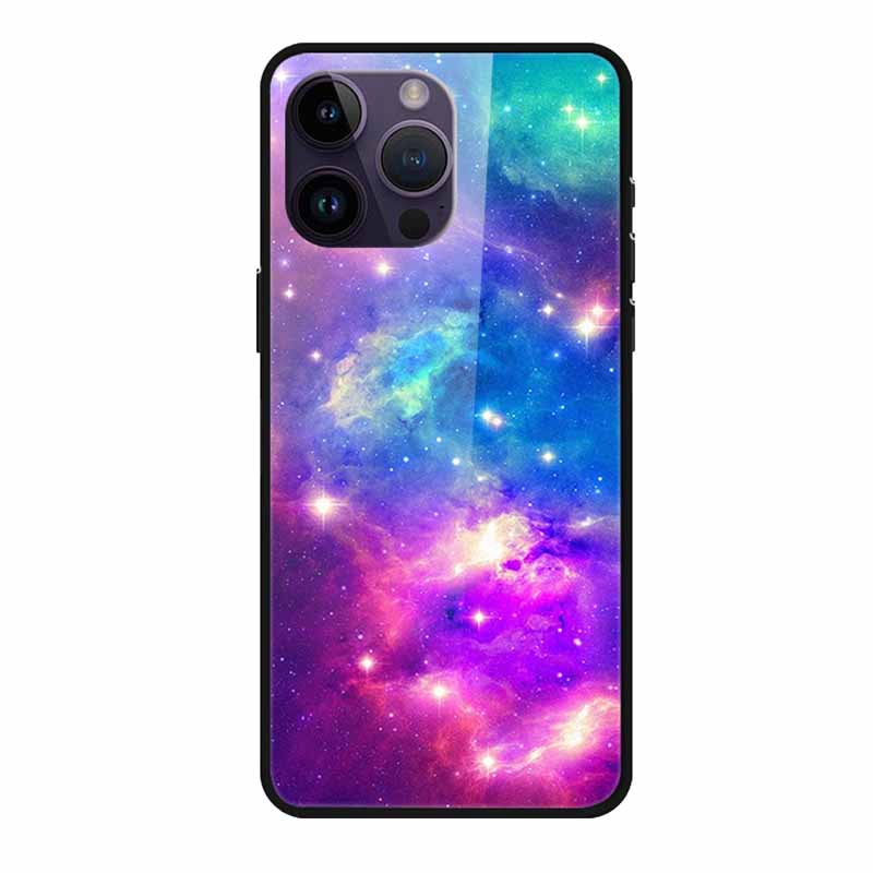 Glass Back Cover For iphone 16 Pro Max Phone Case Soft Bumper Hard Tempered Glass Case For iphone 15 Pro Max Case Funda Shell