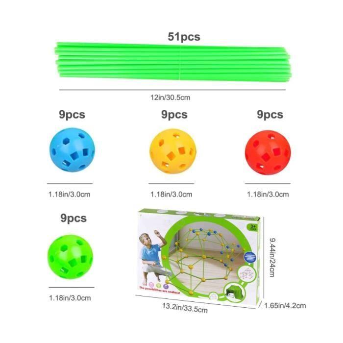 Fortbau-Set für Kinder - 87-teiliges DIY-Set - BPA-freies Silikon - Grün