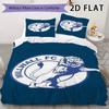 Millwall FC Set Copripiumino Trapuntato Coperta Trapuntata Federa Decorazione per la Casa Regalo di Compleanno (1 * copripiumino + 2 * federe senza imbottitura)