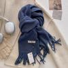 Winter Wool Scarf For Women Long Warm Cashmere Scarves Hijab Solid Lady Shawl Wrap Female Pashmina Bandana Head Scarfs New