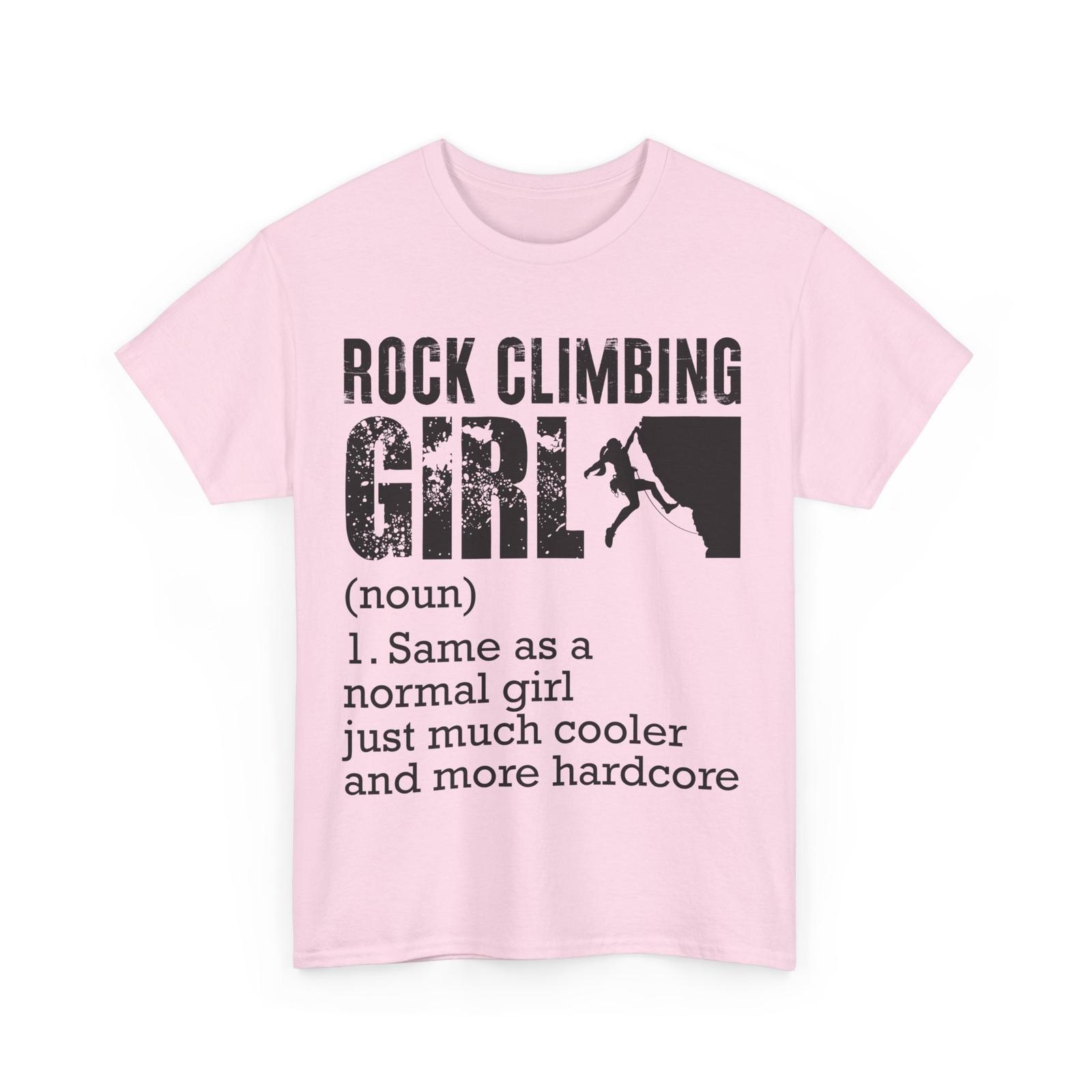 Climbing Shirt, Rock Climbing Girl Definition Climbing Lovers Girls Shirt L