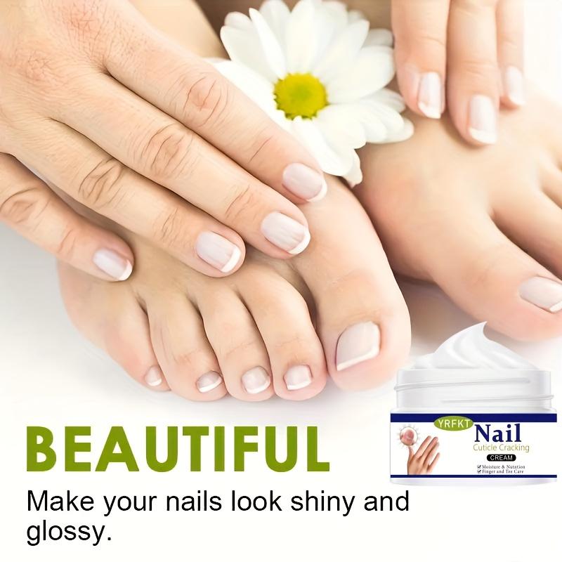 Natural nail care cream, gentle and moisturizing, used for nail care to prevent dryness. Physical exfoliation