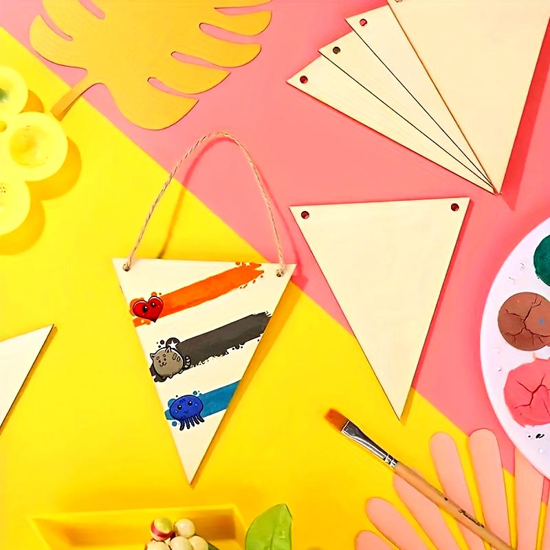 DIY Wooden Pennants Unfinished for Crafts Weddings Birthdays Seasonal Holidays Christmas Halloween New Year