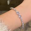 1PC Delicate Bow Adjustable Bracelet Bangle Luxury Fashion Rhinestone Crystal Bracelets for Women Girls Wedding Wristband Jewelry
