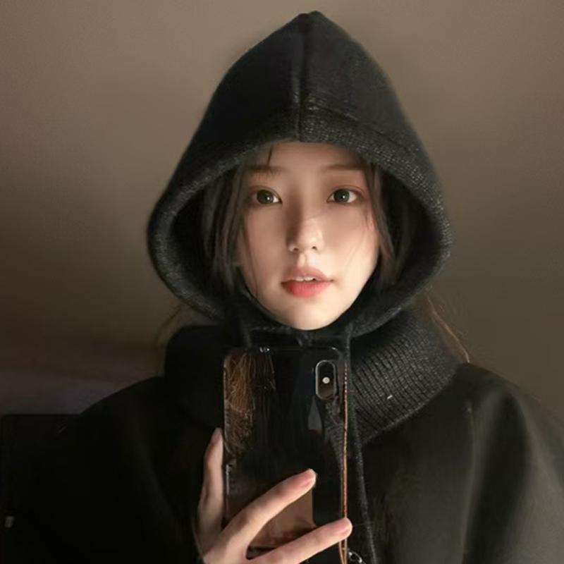 Cappelli invernali passamontagna per donna unisex lavorati a maglia con cappuccio cappelli da esterno più caldi cappello con coulisse collo monopezzo berretti berretti