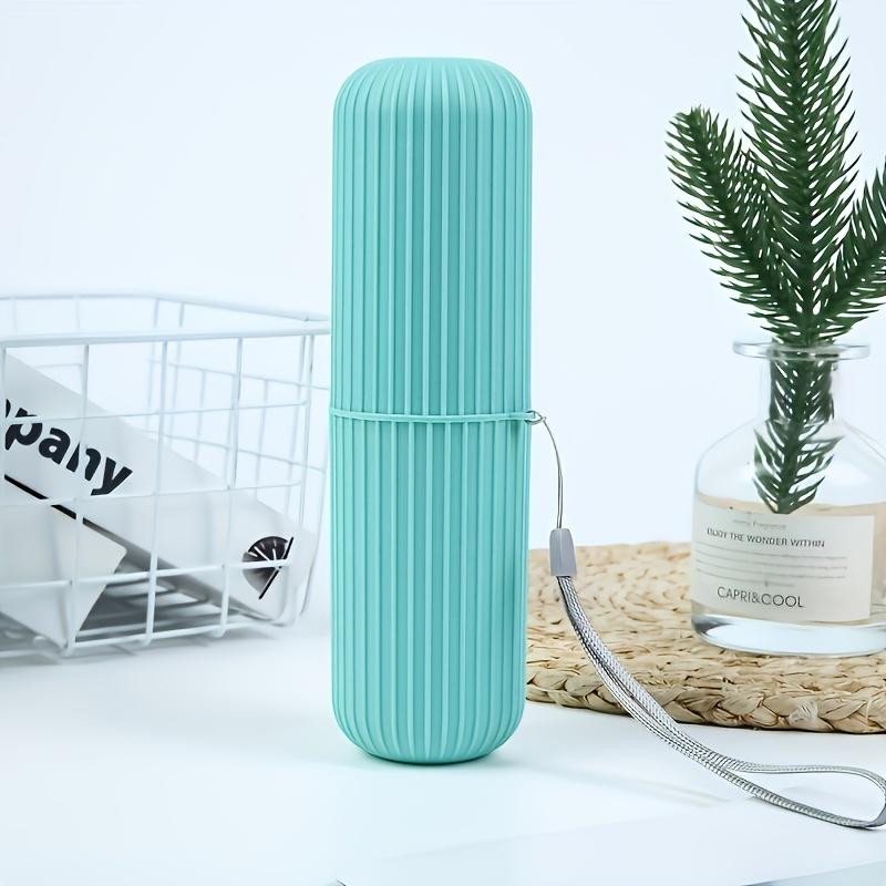 

Travel Toothbrush Set: Portable case, rinse cup & toothpaste holder included. Alcohol-free, compact for easy on-the-go oral care синий