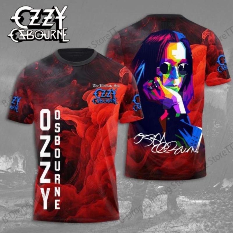 Men T-shirt Rock Band Ozzy Osbourne 3d Print T Shirt Tops Womens Sports Large Size Tops Tees Summer Tshirt Kids Clothes Street