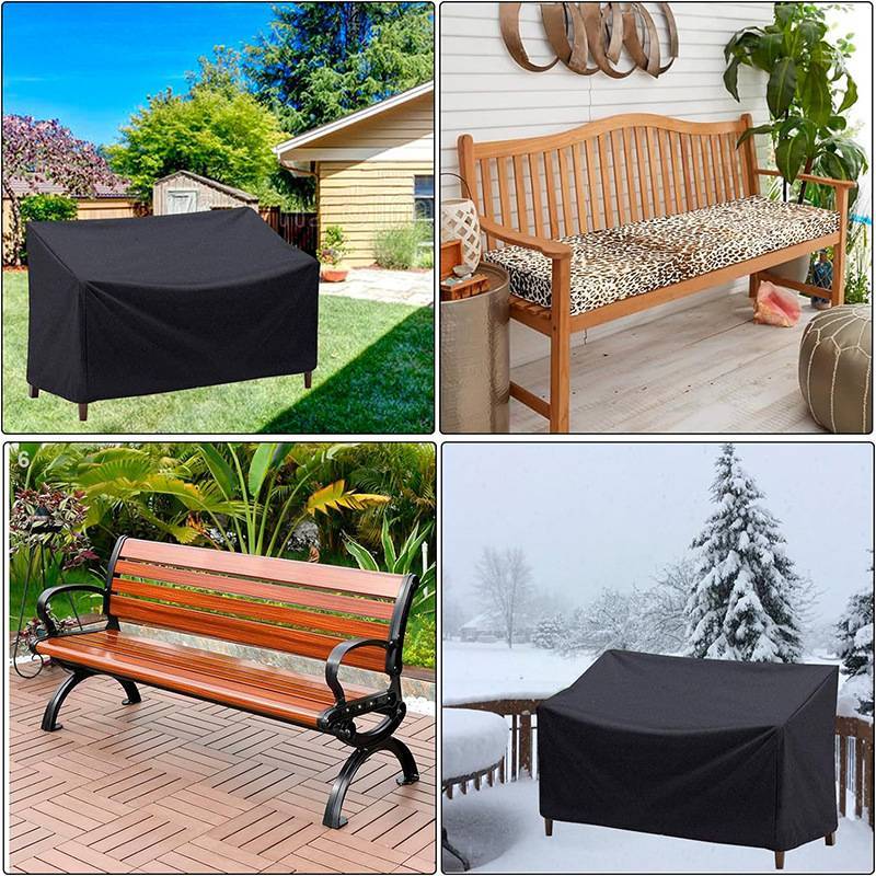 Garden Bench Outdoor Cover Waterproof Bench Protection Drawstring Seat Polyester