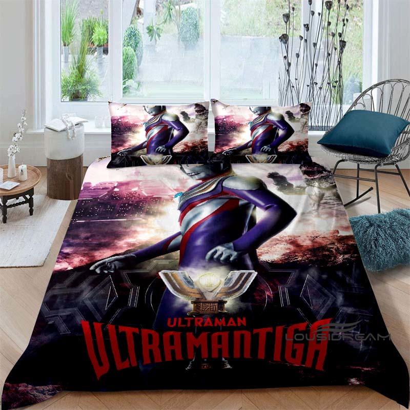 2026 New ModelUltraman Zero-Themed Bedding Set — Duvet Cover Set — Deluxe Gift for Kids (Double/Single Bed Sizes)