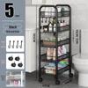Compact Multi-layer Trolley Storage Rack for Kitchen, Bedroom, and Bathroom