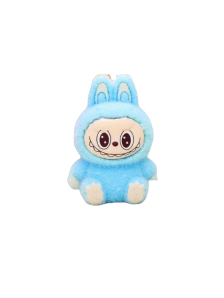 Figure Labubu The Monsters Monster Toy Children's Fluffy Blue 4 Cm