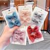 2Pcs Children Solid Color Bows Hair Clips for Baby Handmade Mesh Bowknot Hairpin Mini Barrettes Girls Hair Accessories