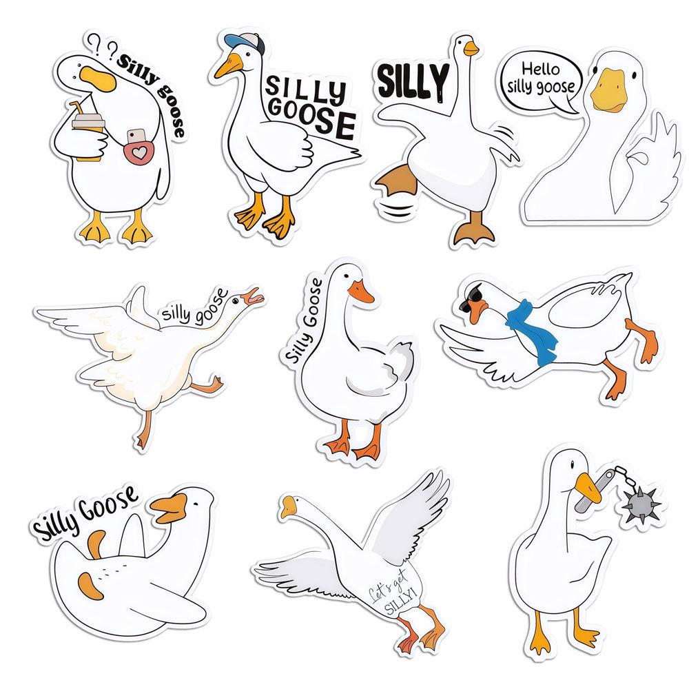 Silly Goose Magnetic Refrigerator Sticker - Funny & Interesting Decor