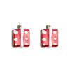2/4Pcs Cartoon Red Plastic Christmas Ornaments, Xmas Tree Hanging Pendants, Holiday Decorations for Home, Bar, Shop, Wedding & Party
