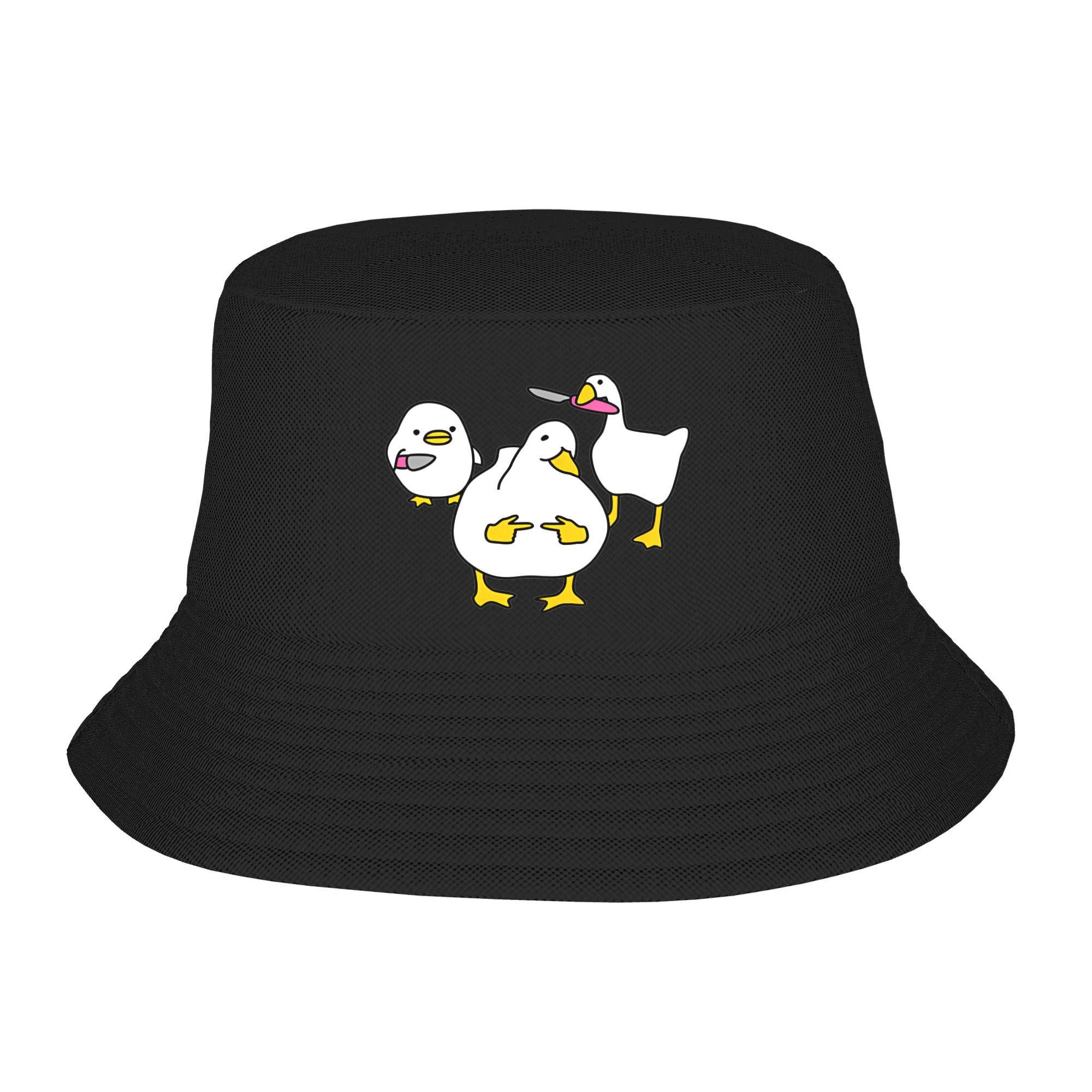 

Goose Peace Was Never an Option Bucket Hat for Women Cartoon Ducks Sun Hat Street Foldable for Hiking Fishing Caps Boonie Hat One Size