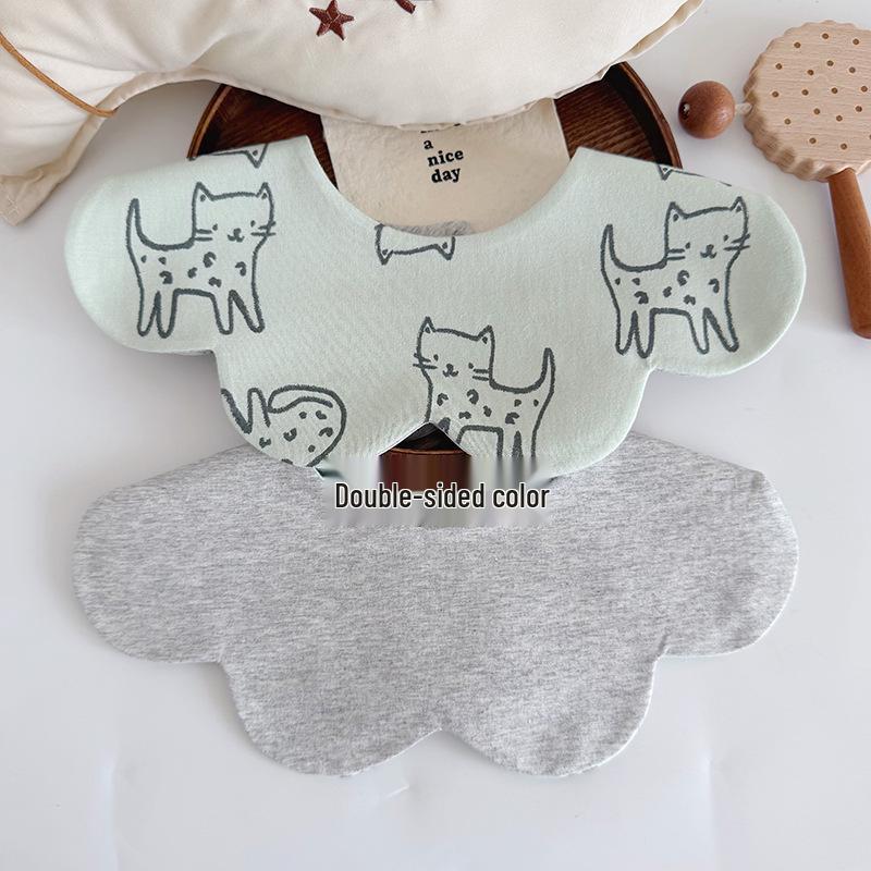 Storyme Double-Sided Korean Baby Drool Bib With Side Label, Suitable for 0-2 Years