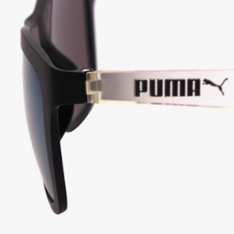 Puma Pu0016sa 001 Square Horn Rimmed Mirror Asian Fit Lightweight Sunglasses