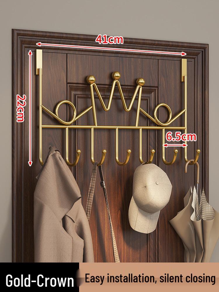 Punch-Free Over-the-Door Coat and Hat Rack - Bedroom & Kitchen Storage Solution