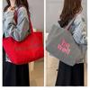 Two-sided Design Women's Shoulder Bag Canvas Material Canvas Handbag  Daily Use