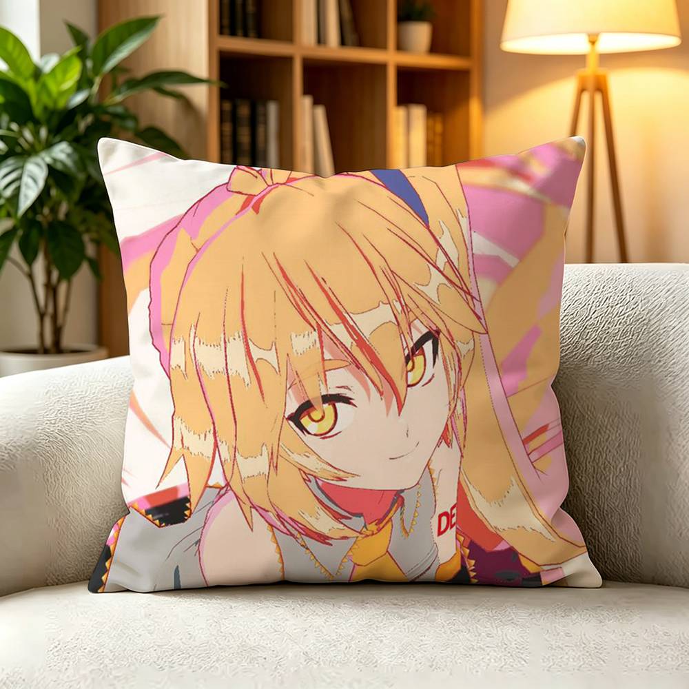 AAkita Neru Vocaloid Character Square DoubleSided printed Pillow Case Bedroom Bedside Pillow Sofa Cushion Cover