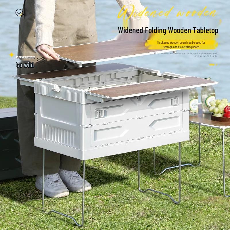 Camping Trunk Folding Storage Box for Outdoor and Picnic Organization