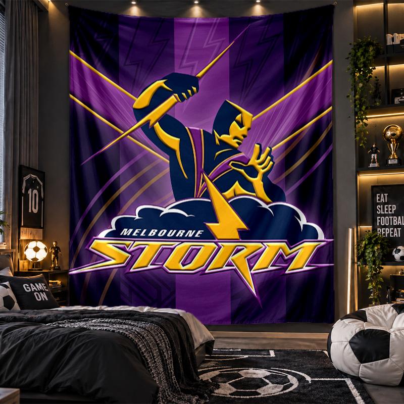 Wall Hanging Tapestry Melbourne Storm Print Cloth for Living Room Bedroom Home Decor
