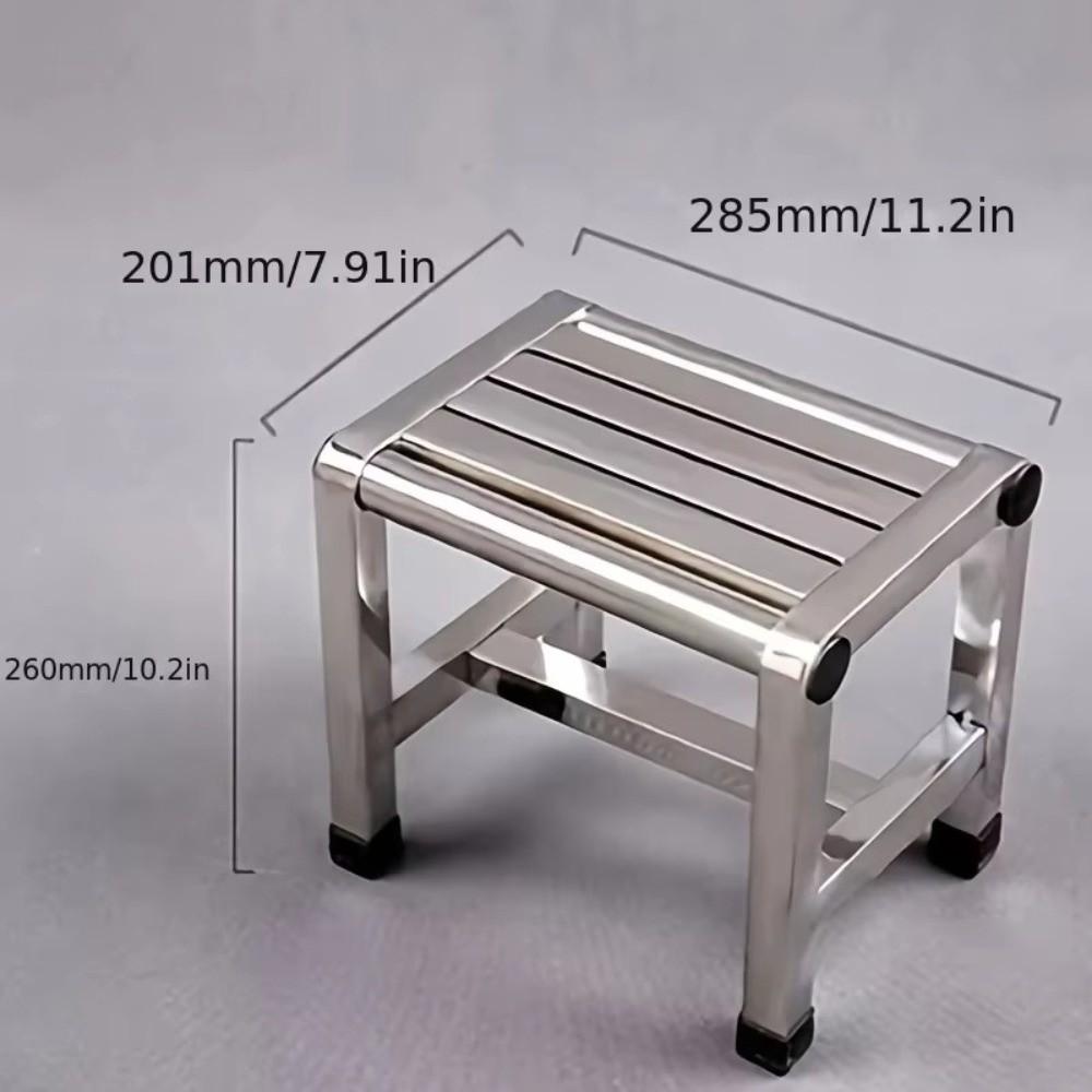 Stainless Steel Square Stool Thick Structure Anti-Slip Stool Portable Stainless Steel Stool Indoor