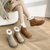 Thick Soled Snow Boots for Women In Winter  Short Sleeved Boots with Fleece and Birkin Warm Cotton Shoes