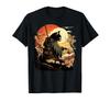 Japanese Art Cat Ninja Anime Style Samurai Cat Ukiyo-e T-Shirt