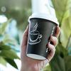 Disposable Paper Cup Coffee Milk Tea Hot Drinks Pack Cups with Lid Thickened Design To Prevent Leakage Resistant To Deformation