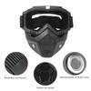 Motorcycle Goggles with Detachable Mask Outdoor Riding Cycling Protection Glasses(transparent)