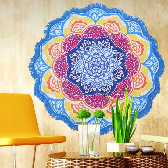 Mandalas Tapestry Lotus Wall Hanging Beach Towel Yoga Mat Blanket Camping Pad