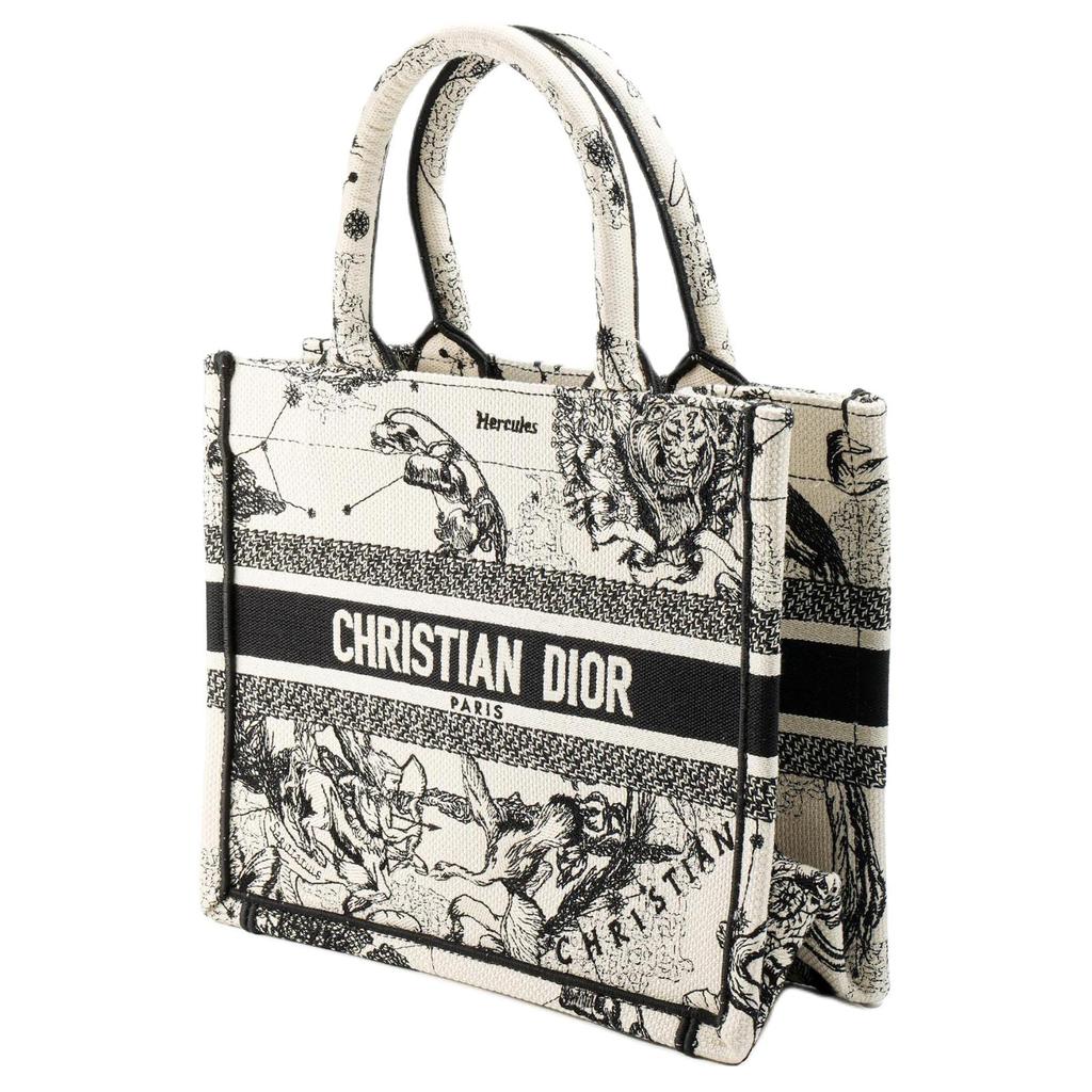 Dior BookTote Embroidery Handbag Small Women's Milk White M1265ZRHZ-M941