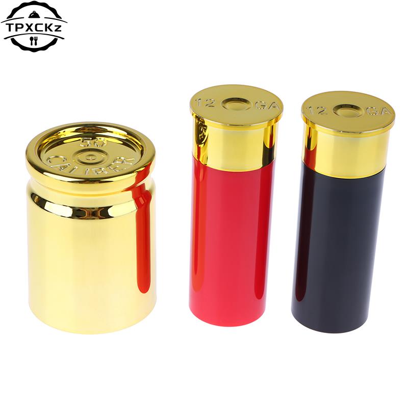 45ml Travel Drink Bottle Bullet Liquid Bottle Plastic Shotgun Bullet Shape Shot Glasses Water Wine Glass Party Drinkware Gifts