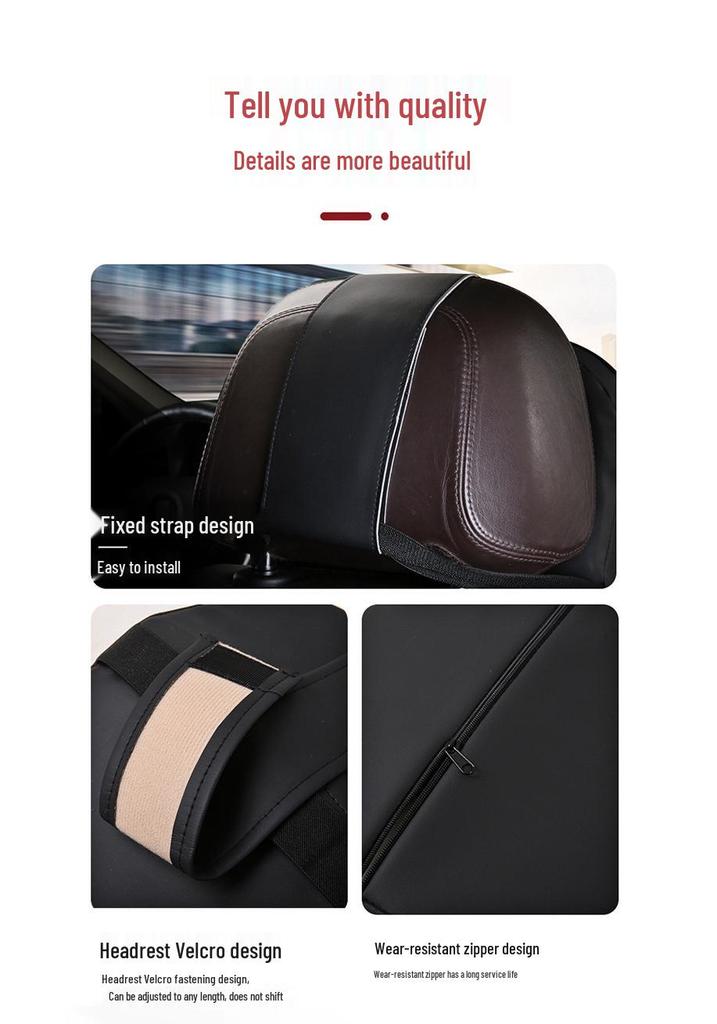 Nappa Leather Memory Foam Car Headrest & Lumbar Pillow Cushion
