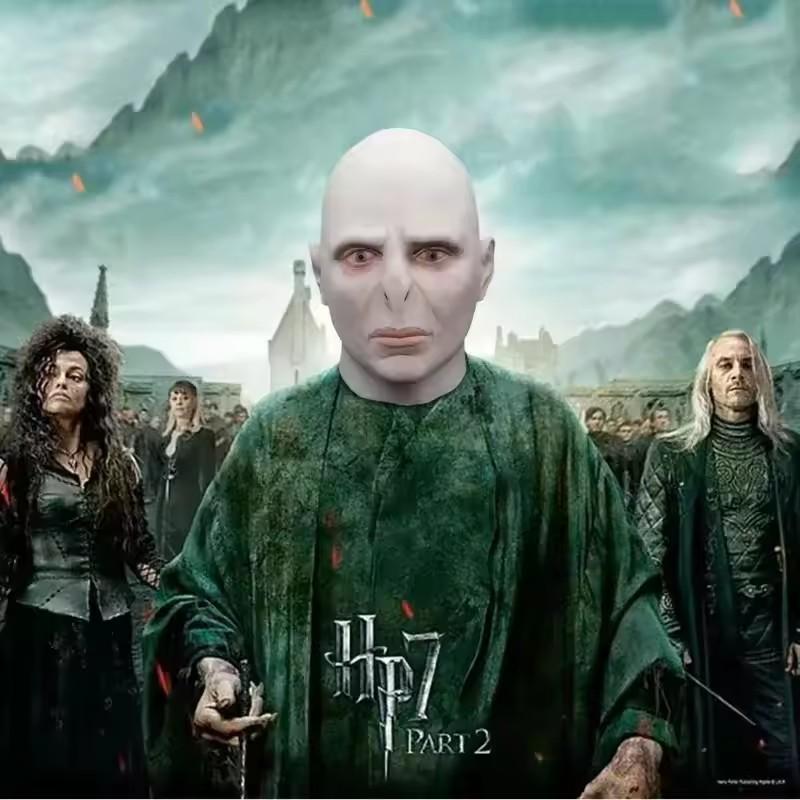 Horror Thriller Bald Latex Mask Halloween Mask for Adult Voldemort Mask Dobby The Elf Mask Kids Hood Harry Movie Cos