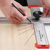 High Precision Angle Ruler Woodworking Scribe Drawing Layout  Marking Tool Crossed-Cut T-type Ruler Measuring Gauge 600mm