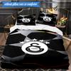 3PCS Galatasaray Football Club Crest Bedding Set 2D Printing (Includes 1 Duvet Cover + 2 Pillowcases Coreless), Bedroom decor,Fan gift
